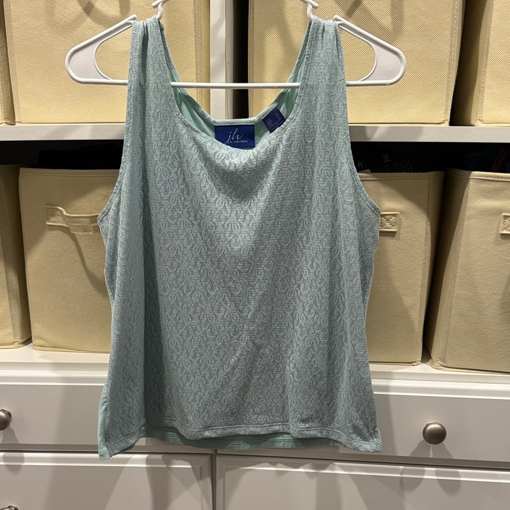 JH Collectibles Light Blue Patterned Tank Top